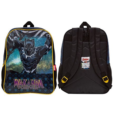Mochila Masculina Infantil Pantera Negra Wakanda Forever