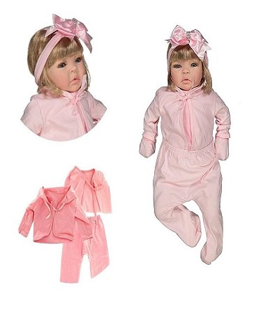 Boneca Reborn Girafinha Infantil Morena Pano