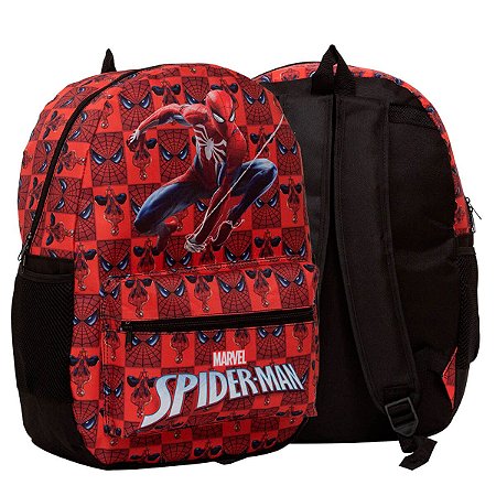 Mochila Infantil Masculina Homem Aranha Costas Passeio Tam G