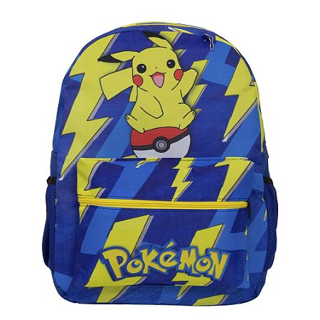 Mochila Infantil Escolar Masculina Costas Pokémon Juvenil