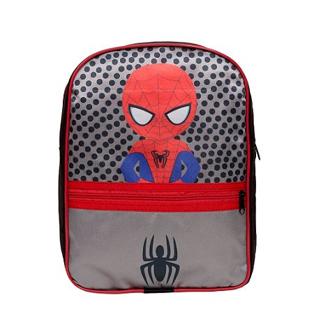 Mochila Infantil Masculina Homem Aranha Juvenil Tam M Preta