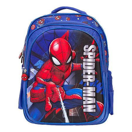 Mochila Infantil Masculina Homem Aranha Costas 3D Toys 2U