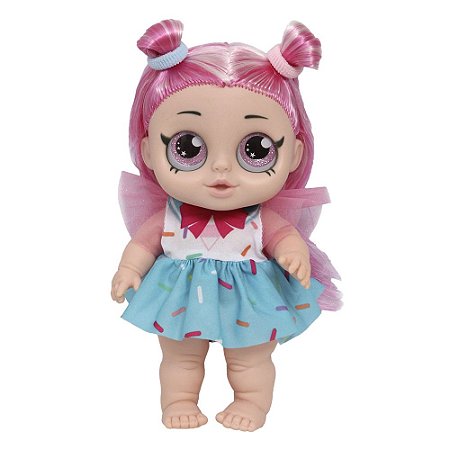 Boneca Rainbow Surprise Cabelo Rosa Articulada Cotiplás