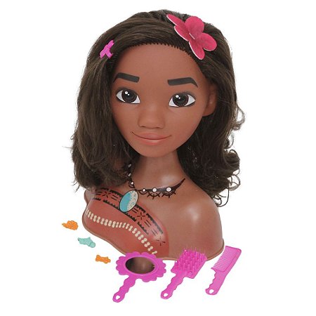 Boneca Infantil Moana Busto C/ 7 Acessórios 2599 Cotiplás