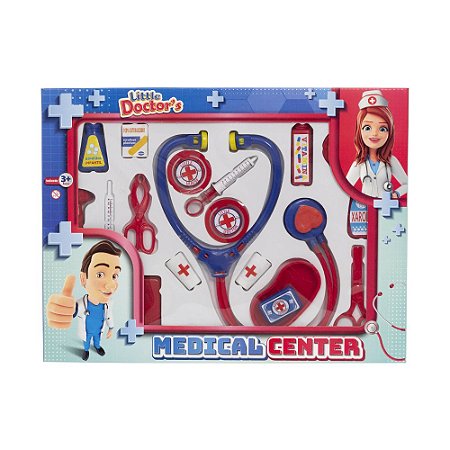 Kit Médico Infantil Maleta 18 Acessórios Medical Center