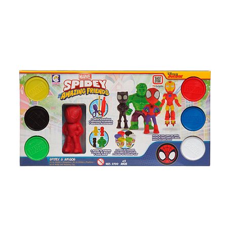 Kit Massinha Modelar Infantil Spidey Amigos 2700 Cotiplás