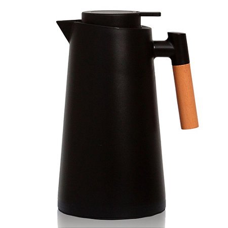 Garrafa Térmica Organic 1l Plástico Cabo Madeira Nórdica