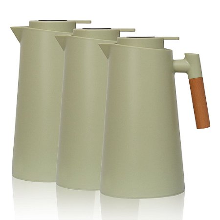 Kit 3 Garrafa Térmica A Vácuo Anti Vazamento Display Led