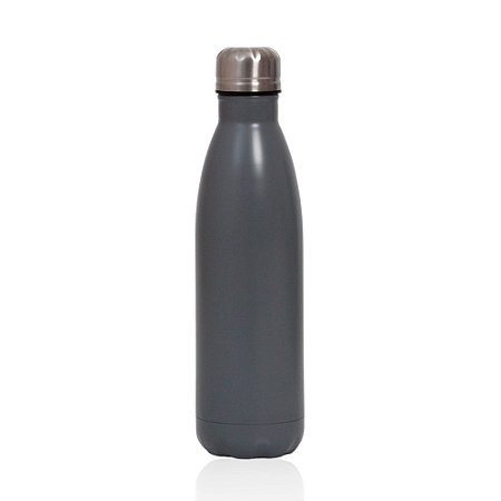 Garrafa Térmica Inox 500ml Parede Dupla Camada Cor Cinza