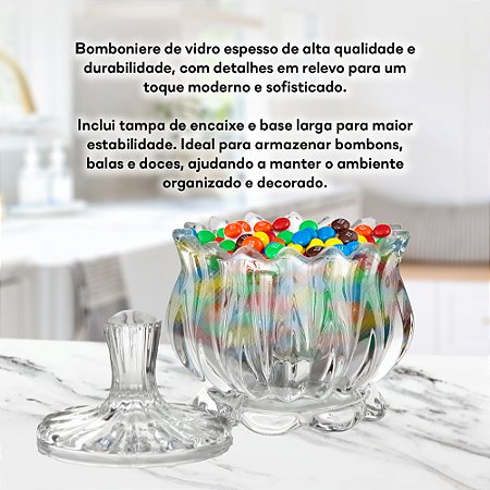 Bomboniere De Vidro Potiche Decorativo Lembrancinha 10cm