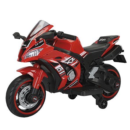 Moto Elétrica Infantil Esportiva 12v Luz E Som Cor Vermelha