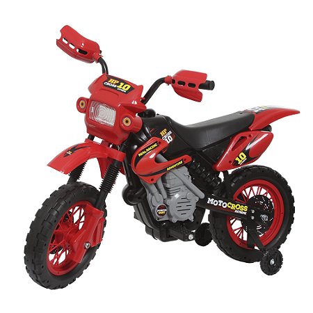 Moto Elétrica Infantil Motocross 6v Cor Vermelha Homeplay