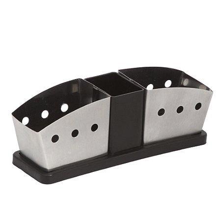Suporte Porta-sachês Inox 3 Divisórias Mesa Restaurante