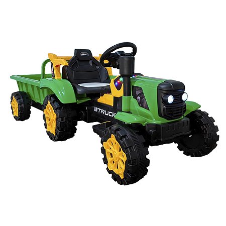 Trator Elétrico Infantil 12v Com Controle Remoto Bang Toys