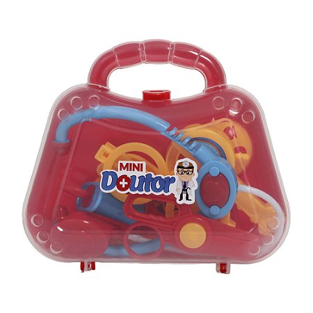 Mini Maleta Doutor Médico Educativo 1268 Pakitoys Vermelho