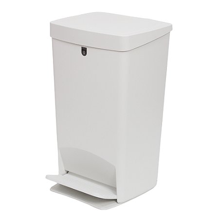 Lixeira Smart Com Pedal Tampa Resistente 25l Crippa Branca