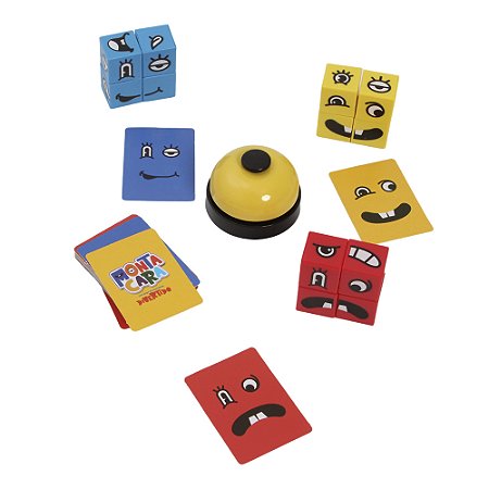 Cubo Das Emoções Monta Cara Expressão Várias Faces Divertido