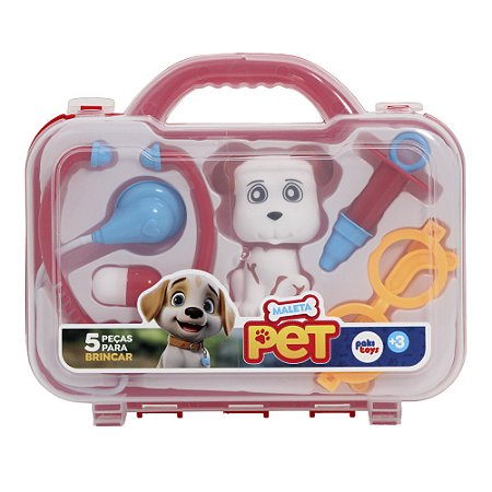 Maleta Pet Infantil 6 Acessórios Educativa 1577 Pakitoys