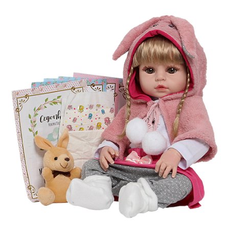 Bebê Reborn Realista Corpinho Articulado Recém Nascida