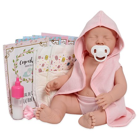 Boneca Bebê Reborn Realista Enxoval Saída De Banho Princesa