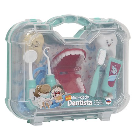 Maleta Mini Kit Dentista Infantil Cor Verde 1272 Pakitoys