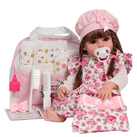 Boneca Reborn Bebê Realista Corpo Vinil Pode Dar Banho