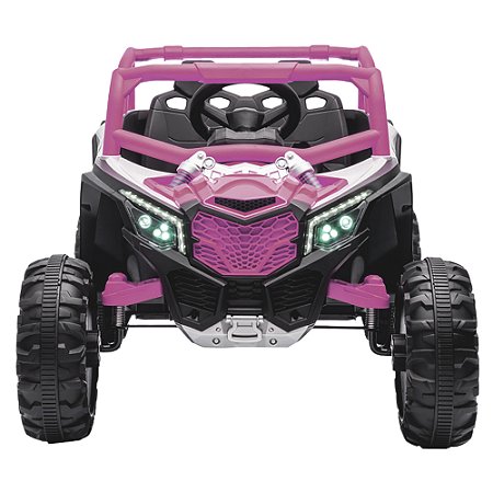 Carrinho Elétrico Divertido Usb E Mp3 2 Lugares Super Cross