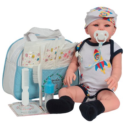 Boneco Reborn Abigail Realista Enxoval Aviãozinho Completo
