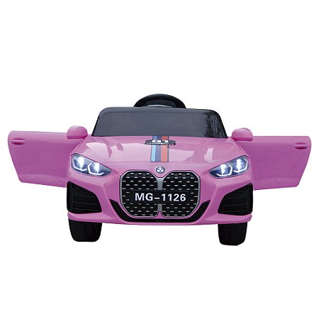 Carrinho Elétrico Infantil 12v Motorizado Bmv S4 Cor Rosa