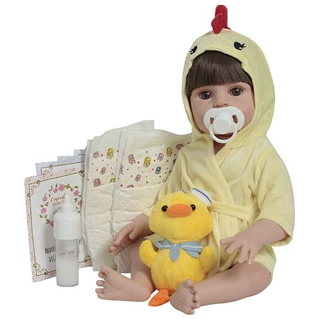 Boneco Reborn Masculino Realista Saída De Banho + Pelúcia