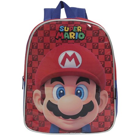 Mochila Infantil Costas Super Mario Passeio Creche Tam G