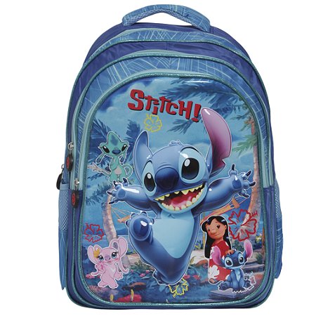 Mochila Infantil Costas Lilo & Stitch Tam G Reforçada