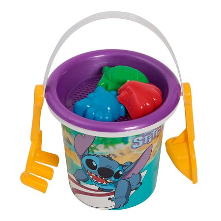 Balde De Praia Do Stitch Infantil Colorido Com 7 Peças
