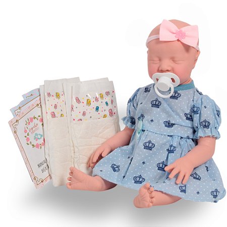 Bebe Reborn Boneca Realista Recém Nascida + Acessórios