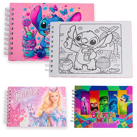 Livro De Colorir Adulto Stitch Barbie Desenhos Variados