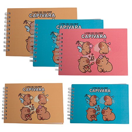 5 Livros Para Colorir Bobbie Goods Capivara Adulto Criança