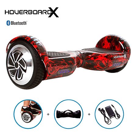 Hoverboard Skate Elétrico 6,5 Red Fire Barato Bluetooth Led - USA Magazine