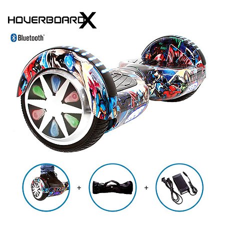 Hoverboard 6,5 Vingadores HoverboardX Bluetooth com Bolsa