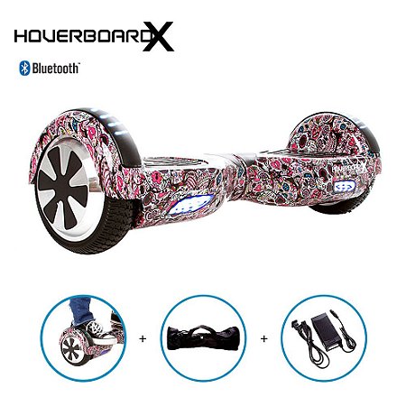 Hoverboard 6,5 Caveira Mexicana Roxa HoverboardX Bluetooth