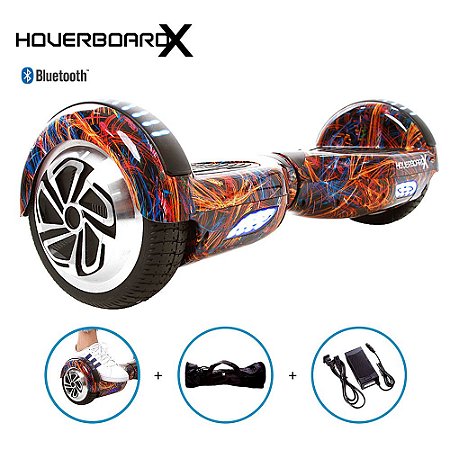 Hoverboard Elétrico 6,5" Flash Color HoverboardX Bluetooth