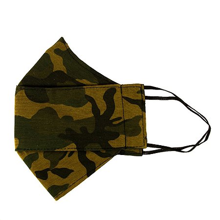 1 Máscara Reutilizável para Adulto 3D em Tecido Camuflada