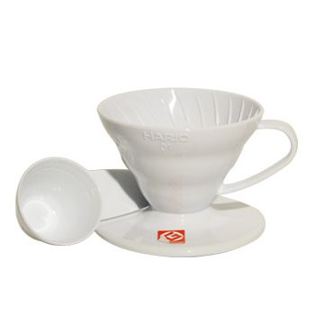 Coador Hario V60 Acrílico Branco Tamanho 01