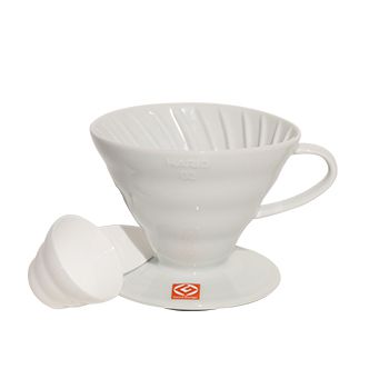 Coador Hario V60 Acrílico Branco Tamanho 02