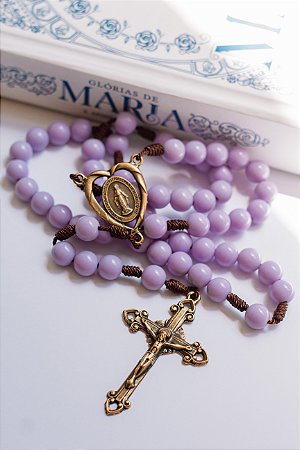 Terço Lilas Nossa senhora das Graças 10m