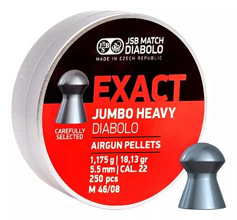 Chumbinho Jsb Exact Jumbo Heavy Diabolo 5,5mm 18,13gr 250un