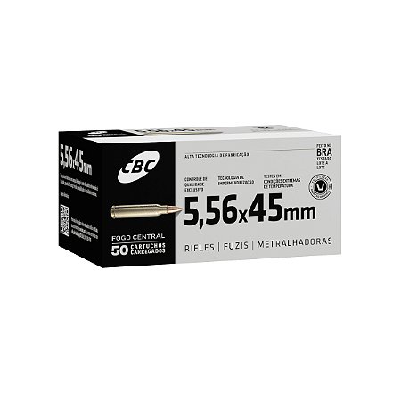 Munição 5.56 Comun M193 Caixa com 50 Unidades