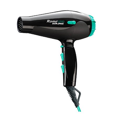 Secador Soling Roma 2200 - Ref 268 - Preto com Verde