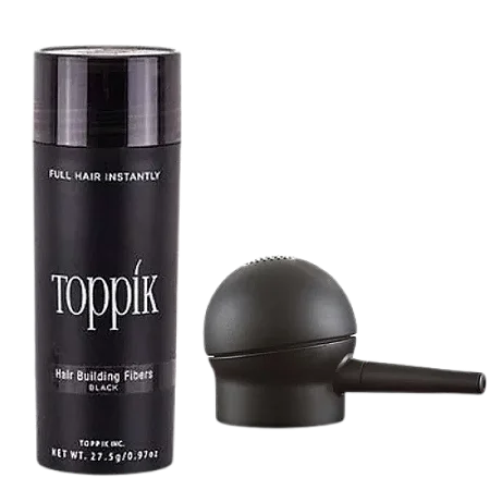 KIT Fibra Capilar Toppík Hair Maquiagem P/ Cabelo Black (Toppik)