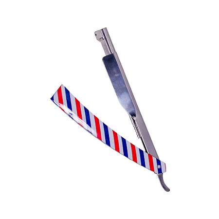 Navalha Navalhete Profissional Com Gaveta Inox Barber Pole