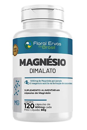 Magnésio Dimalato - 120 Caps - Floral Ervas